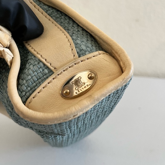 Celine Blue and Cream Shoulder Bag